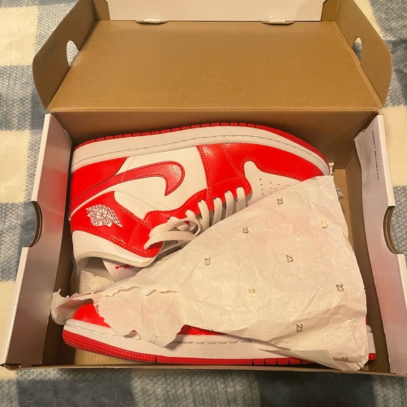 Shoes - Habanero Red Air Jordan Mids
